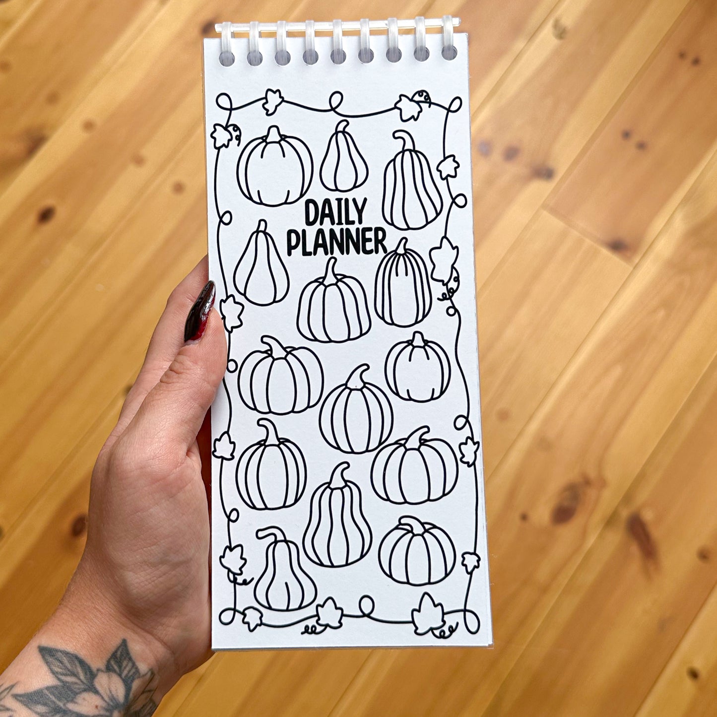 Daily planner notebook with coloring