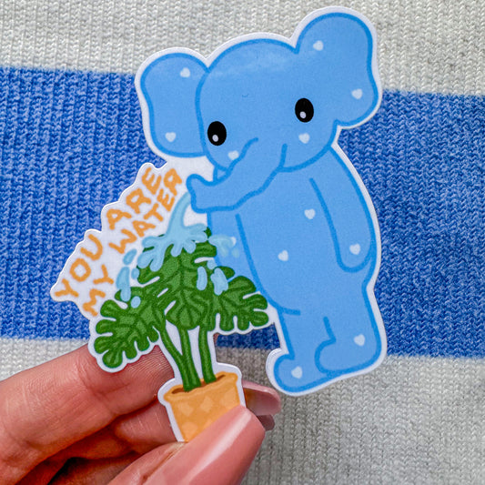 ELEPHANT STICKER "YOU ARE MY WATER" - FLORAL COLLECTION