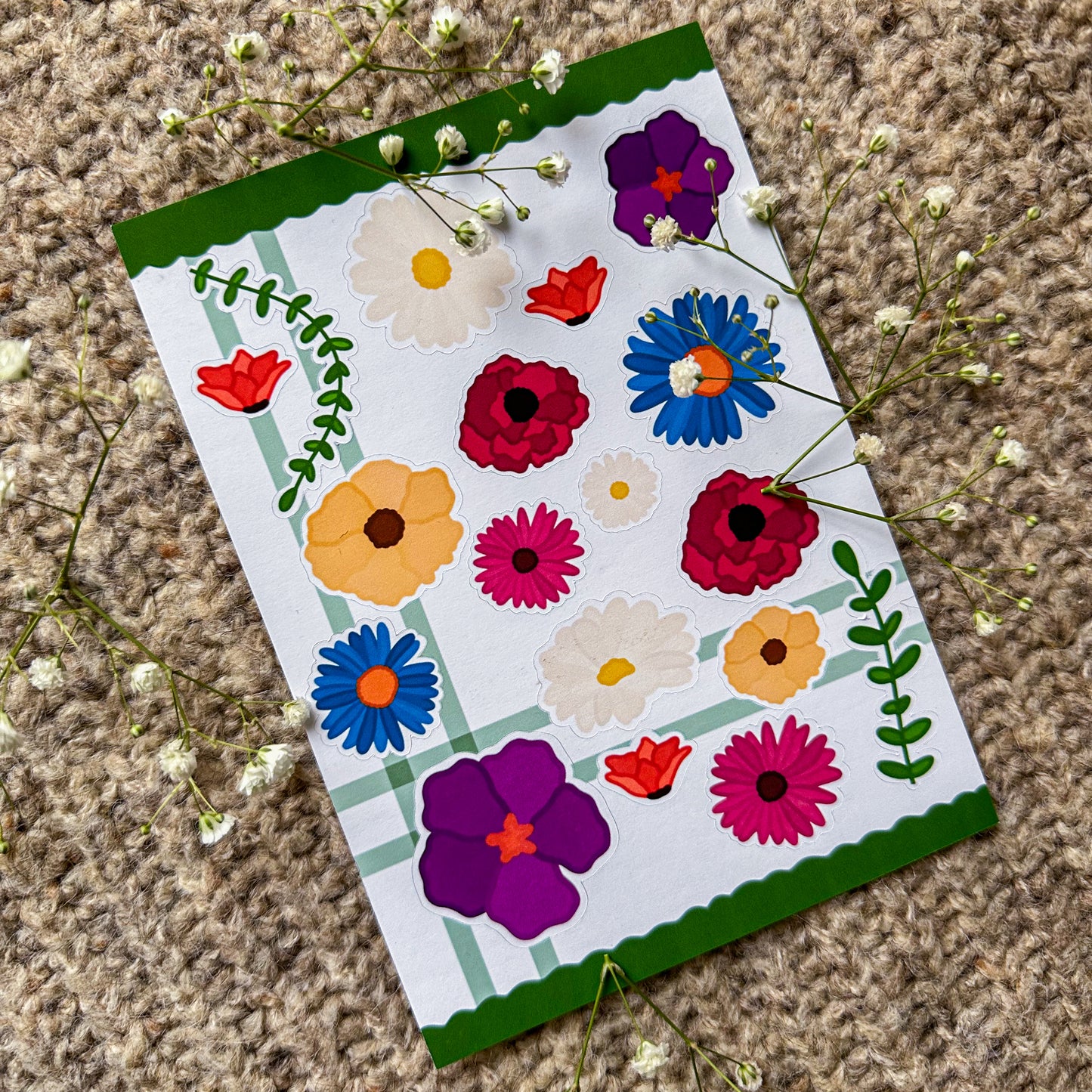 FLOWERS STICKER SHEET - FLORAL COLLECTION