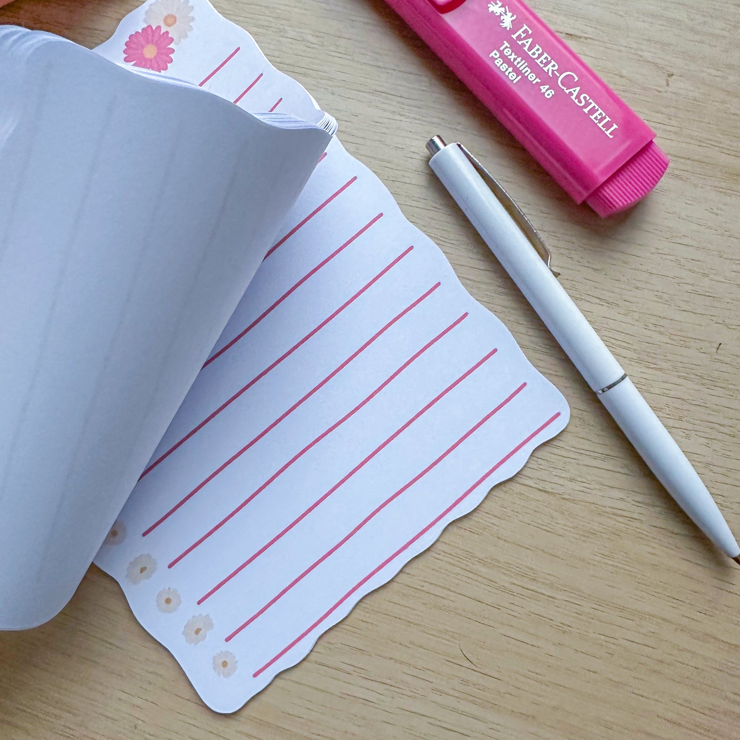 PINK TO-DO LIST NOTEPAD - FLORAL COLLECTION