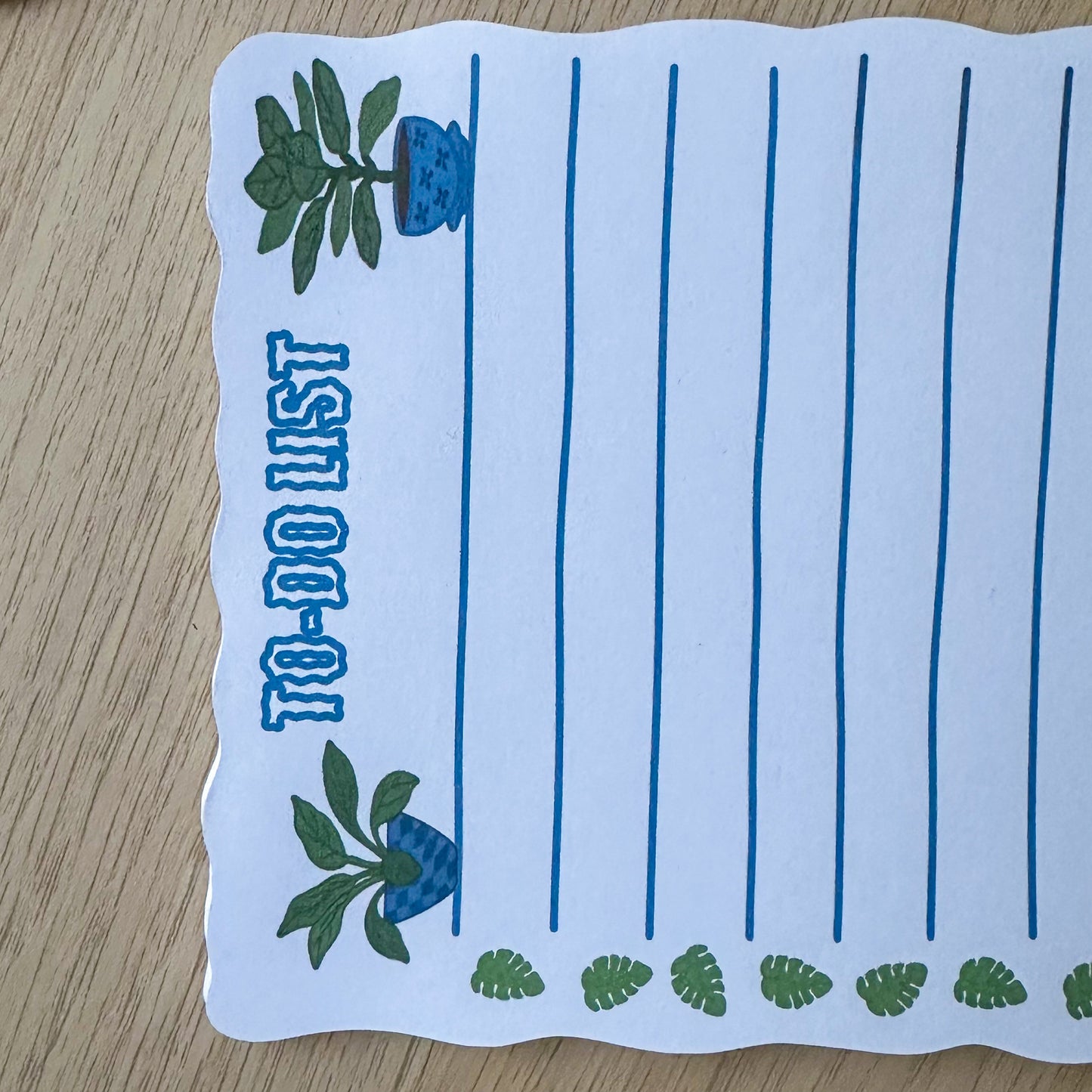 BLUE/GREEN TO-DO LIST NOTEPAD - FLORAL COLLECTION