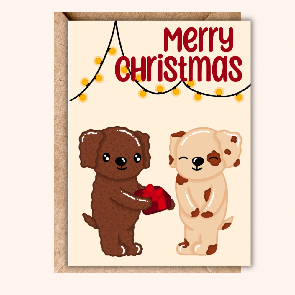 CHRISTMAS CARD Giving a Gift